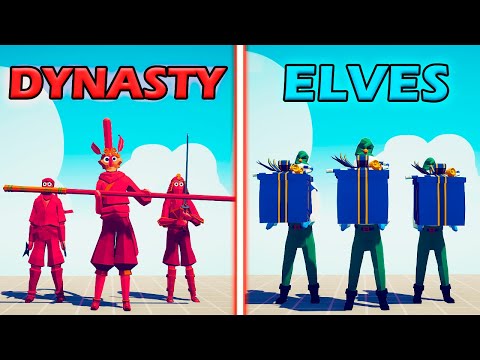 DYNASTY TEAM vs PRESENT ELF TEAM - Totally Accurate Battle Simulator | TABS