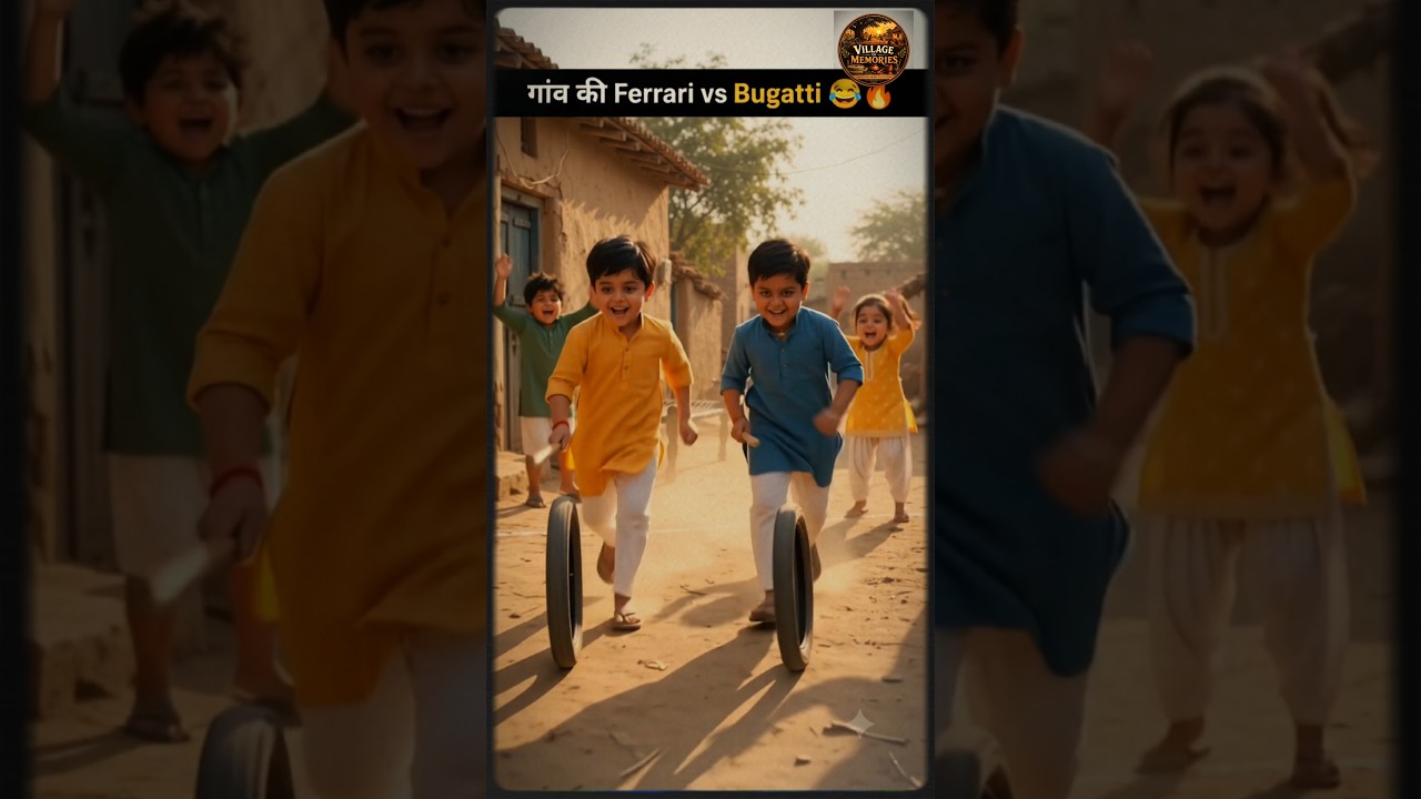 बचपन की सबसे खतरनाक टायर रेस 😂🔥 #3danimation #youtubeshorts #90s #comedy #youtubecreator #shorts