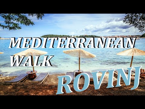 Mediterranean walk in ROVINJ, CROATIA || Coastal walk along the Rovinj beaches