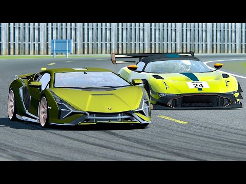 Lamborghini Sian vs Aston Martin Vulcan AMR Pro - Top Gear Track