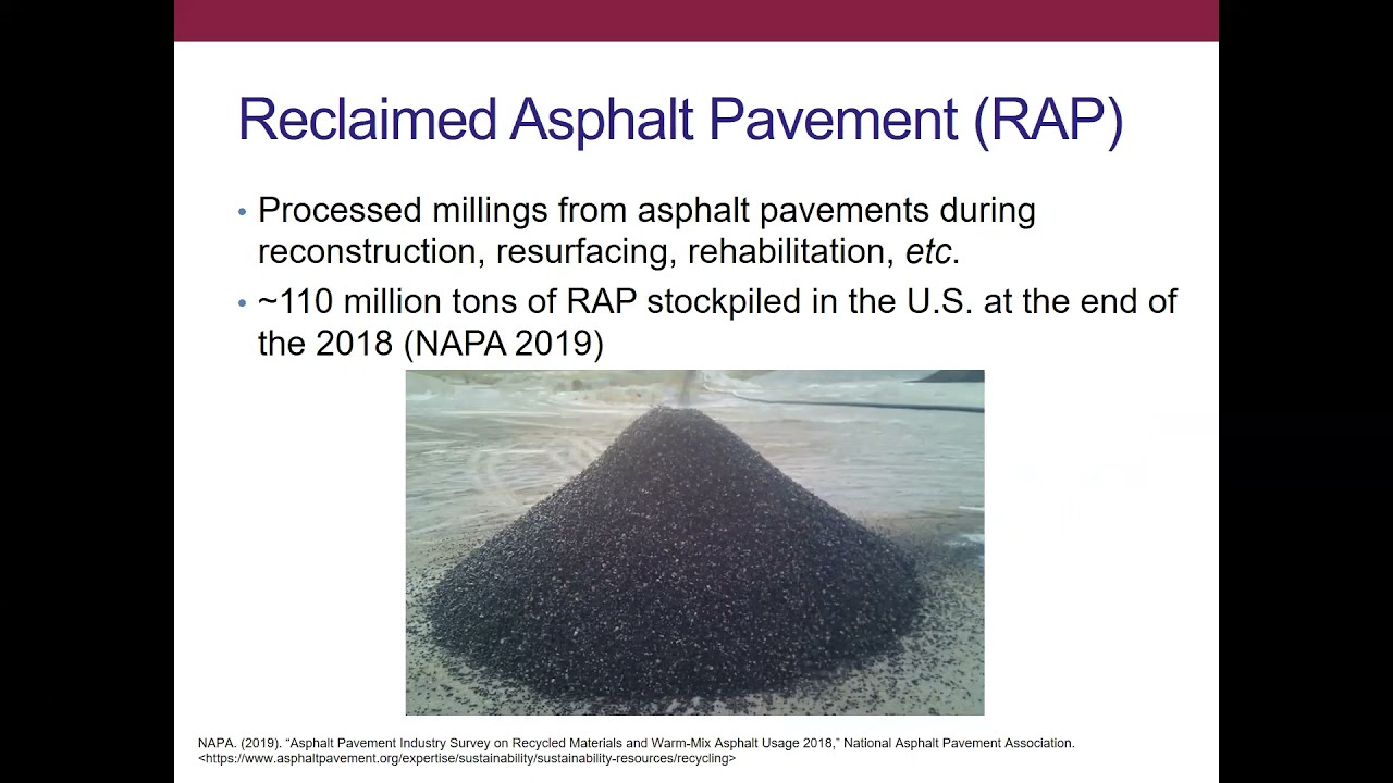 Concrete with Reclaimed Asphalt Pavement Aggregate: Dr. Alexander S. Brand, Virginia Tech., USA.