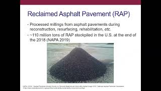 Concrete with Reclaimed Asphalt Pavement Aggregate: Dr. Alexander S. Brand, Virginia Tech., USA.