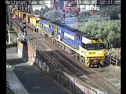 NR52 and NR69 lead a Pacific National steel service from Melbourne on 5-6-2011