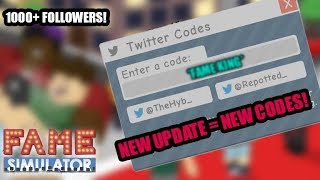 Fame Simulator Codes मफत ऑनलइन वडय - 
