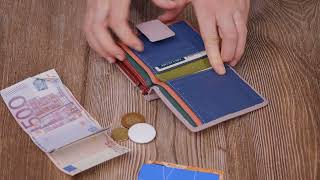 Гаманець з натуральної шкіри для жінок вертикального формату ST Leather 19439 ліловий