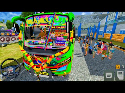 💥green Bus Desine Loding Heavy Driver Realistic Mod Map Off-road Latest David Bus Drive Gameplay