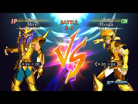 Miro (Scorpio Gold Cloth) vs Hyoga (Aquarius Gold Cloth) - Saint Seiya: Brave Soldiers