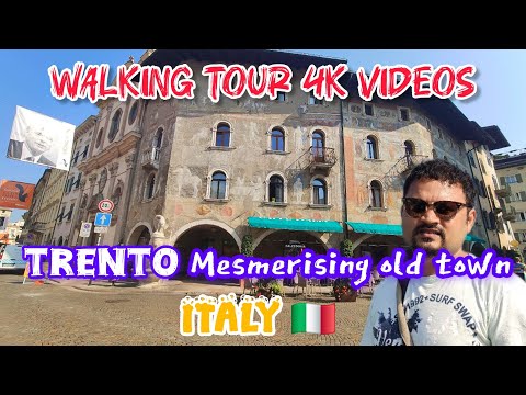 Trento Italy Walking Tour 4K | Charming Old Town in the Dolomites, Trento Old Town Walking Tour 4K