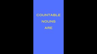 Countable Nouns