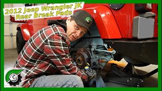 Jeep JK Rear Brake Pad replacement. Jeep brakes squeak