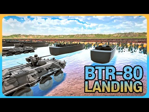BTR-80 landing force vs Evil ARMY - Ultimate Epic Battle Simulator 2 UEBS 2 (4K)
