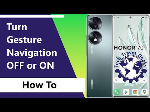 How to switch gesture navigation ON or OFF on Honor 70