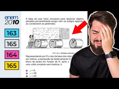 A ideia de usar rolos circulares para deslocar objetos pesados - ENEM 2010 - Geometria Espacial
