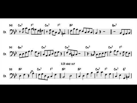 Doug Watkins Bass solo transcription: Mack the Knife (Moritat)