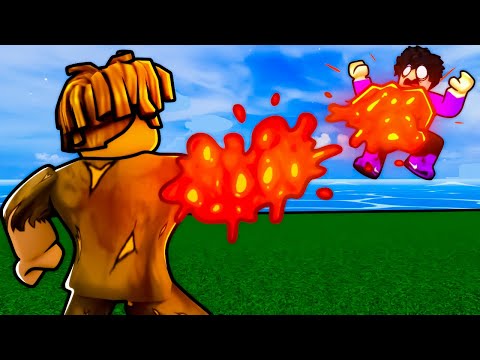 I Pretended to be NOOB with AWAKENED MAGMA FRUIT! (Roblox Blox Fruits)