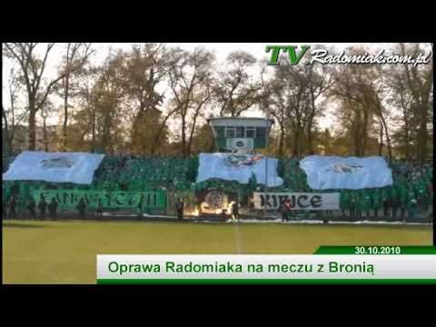 Radomiak Radom - Broń Radom. Oprawa kibiców zielonych.