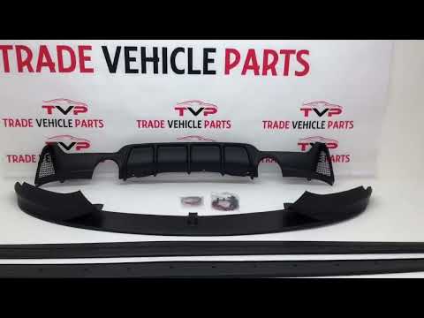 Fits BMW 4 Series F32 F33 F36 Body Kit Front Lip Side Skirt Diffuser Mat Black video