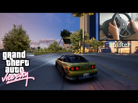 Remastered GTA Vice City Drift with Steering Wheel!
