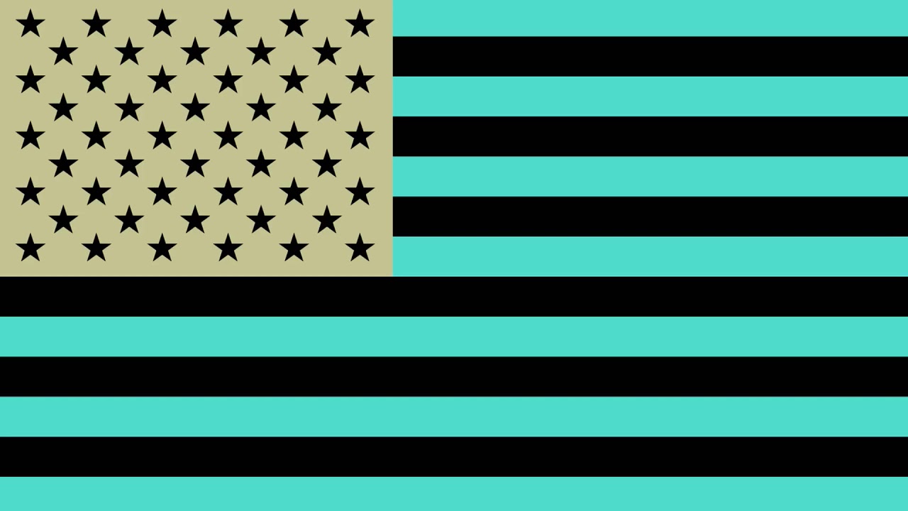 USA Flag Inverted Colors