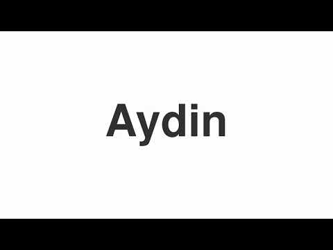 How to Pronounce "Aydin"
