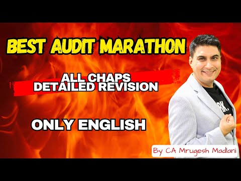 CA Inter Audit Marathon | Audit Revision of All Chapters | Audit Revision in ONLY ENGLISH | Jan 26