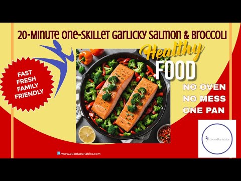 20-Minute One-Skillet Garlicky Salmon & Broccoli | Fast, Fresh & Family-Friendly