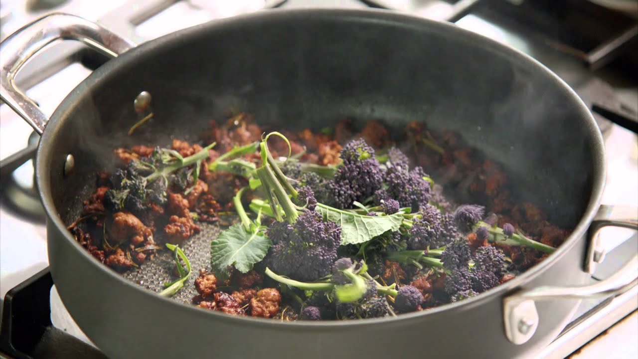 Quick sausage gnocchi with warm winter salad: Jamie Oliver