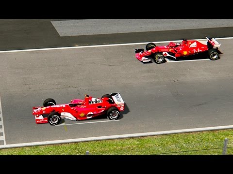 Ferrari F1 2017 vs Ferrari F1 2004 - Monza