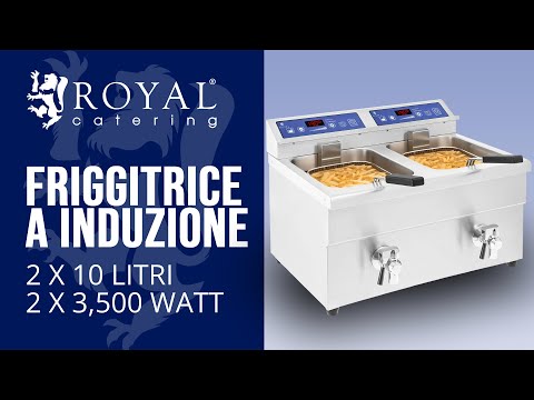 Video - Friggitrice a induzione - 2 x 10 Litri - 60 fino a 190°C