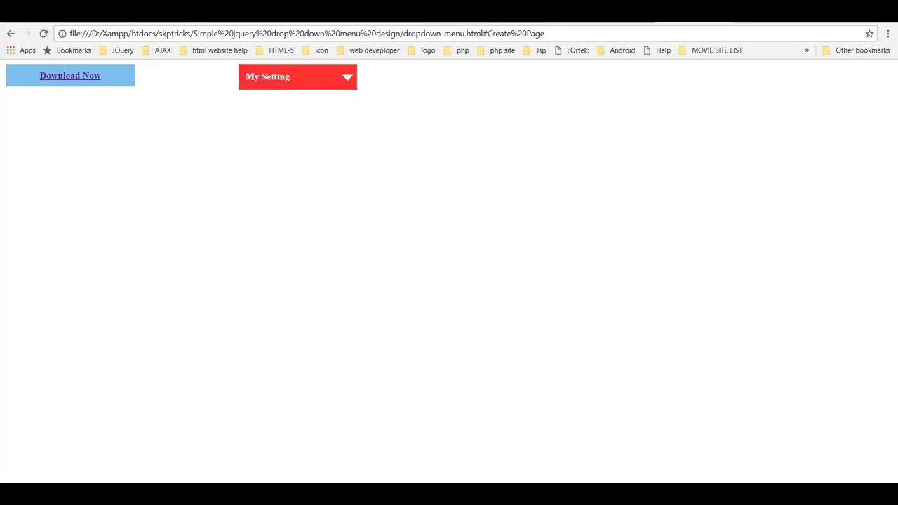 Simple Drop Down Menu With Jquery And CSS
