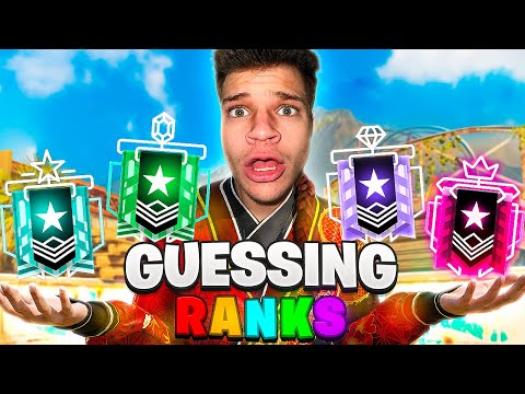 CRAZIEST GUESSING RANKS YET (Rainbow Six Siege)