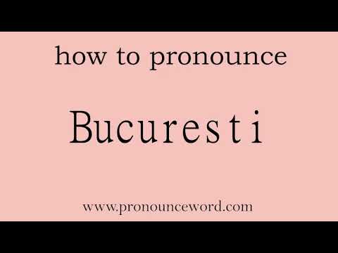 how to pronounce the english word  Bucuresti.