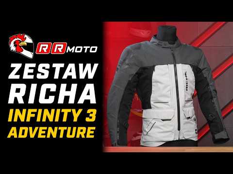 RICHA INFINITY 3 ADVENTURE _ całoroczny zestaw motocyklowy z D3O Level 2, Cordurą i Aquashell Pro