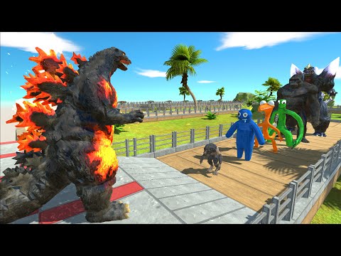 Godzilla Burning Oasis Death Run - Animal Revolt Battle Simulator