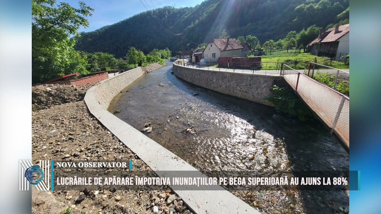 Lucrările de apărare împotriva inundațiilor pe Bega Superioară au ajuns la 88%
