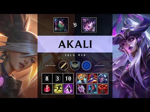Akali Mid vs Syndra - EUW Challenger Patch 25.16