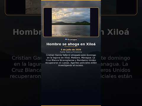 Hombre se ahoga en Xiloá
