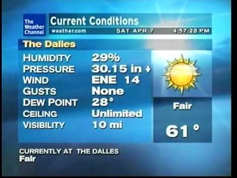 TWC WeatherSTAR XL- The Dalles, OR- Apr. 7, 2012- 4:57PM PDT