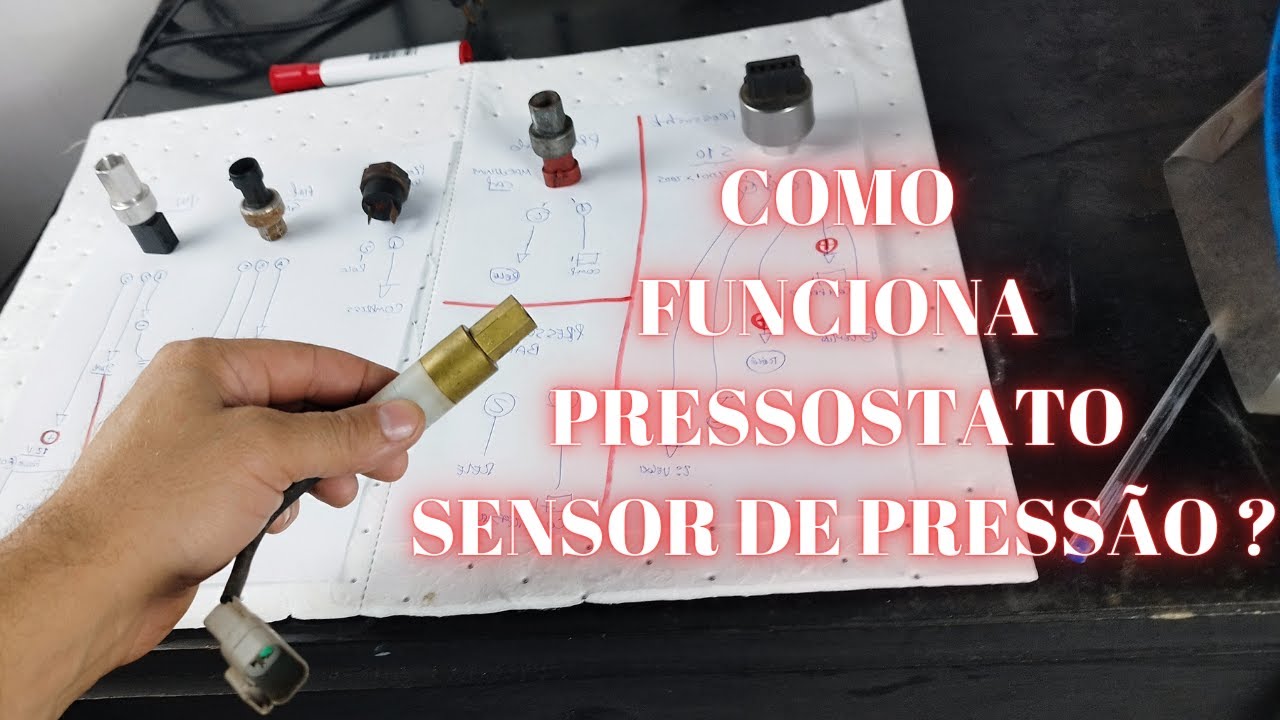 Ar condicionado automotivo  explicando, pressostato, sensor de pressão e transdutor