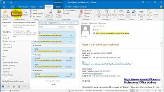 How to forward an entire conversation (email chains) in Outlook