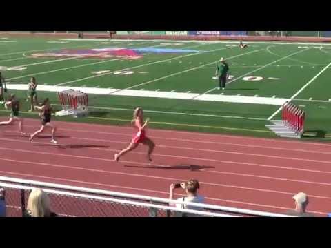FSG 100m Heat 2 vs Marina & Edison 4-2-15 - Los Alamitos Girls