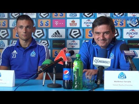 Oleksy i Fornalik przed meczem z Zagłębiem Lubin (28.09.2016 r.)