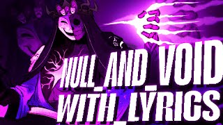 Cover art for NULL_AND_VOID with lyrics