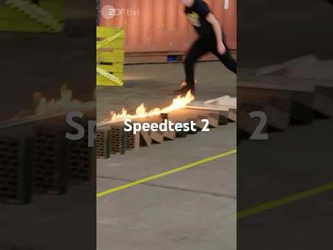 Crazy challenge with fire and stone: Who will win the race | Checkpoint ZDF