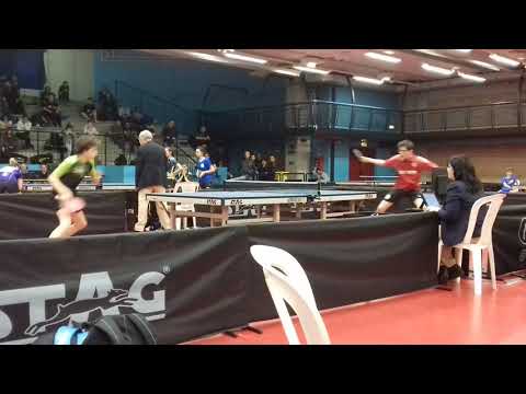 Tennistavolo Semifinale allievi Campionato giovanile 29/4/19 Vallino F. -Bassi L. 1° set integrale