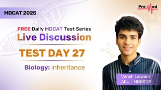 Free Daily Test Series | Day 27 -Biology : Inheritence | PreMed.PK