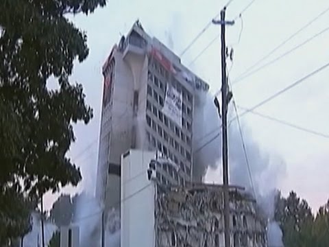 Raw: Building Imploded in Georgia