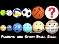 Planet Size Comparison Sports Balls Solar System For Kids Size Comparison Our Solar System