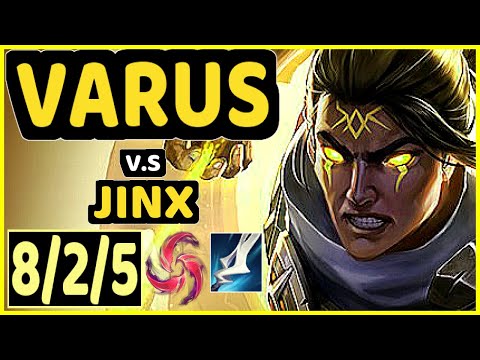 VARUS vs JINX - 8/2/5 KDA BOTTOM ADC CHALLENGER GAMEPLAY - EUW