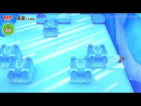 Paper Mario - Solve Ice puzzles and reach the ice boss in Ice Vellumental Mountain | Origami King